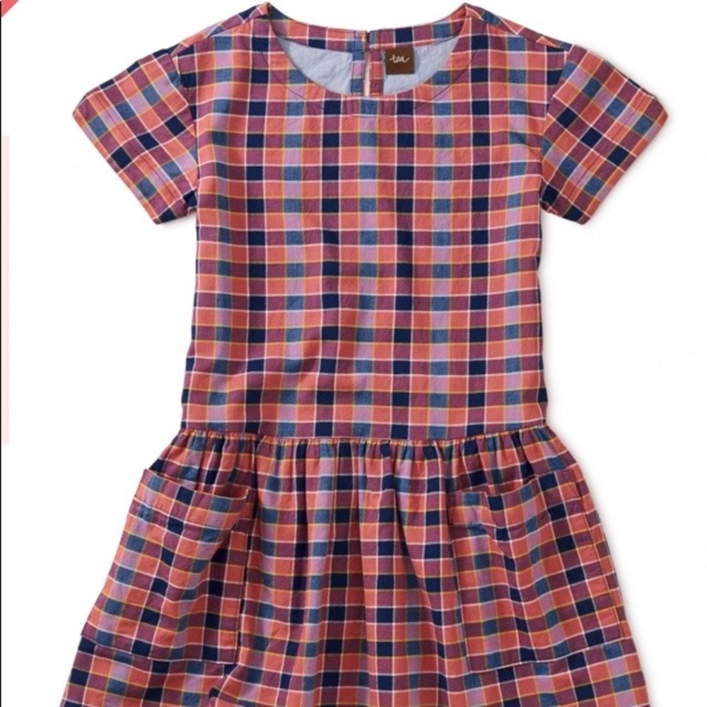Tea Collection Plaid Woven Pocket Dress